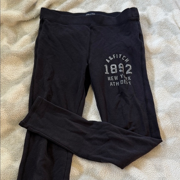 Abercrombie & Fitch Pants - Abercrombie & Fitch Black Leggings with Logo
